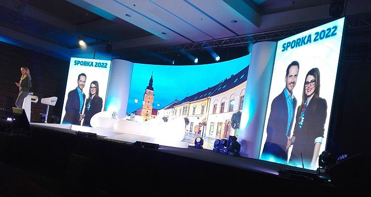 Led telebim at convention