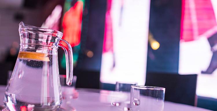 LED screen / telebim at a banquet